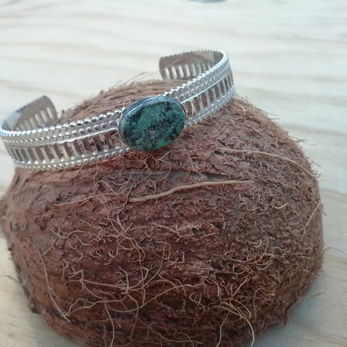 Bracelet demi jonc turquoise africaine