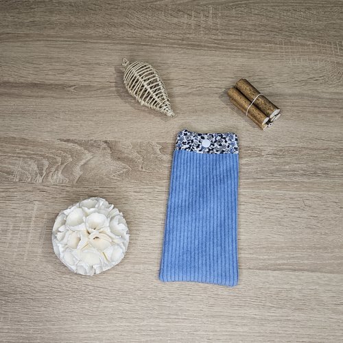 Etui à lunettes velours côtelé