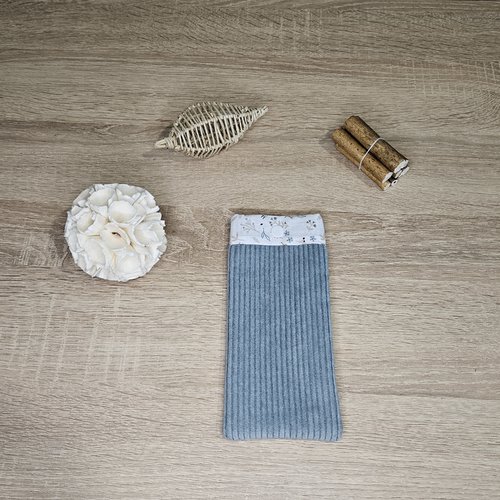 Etui à lunettes velours côtelé