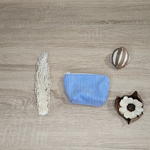 Porte-monnaie en velours côtelé