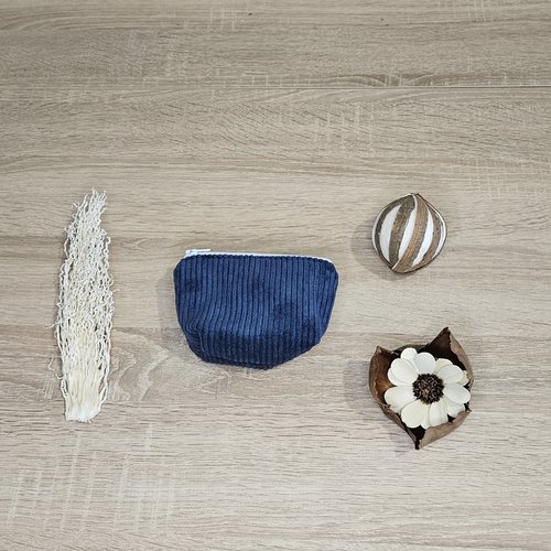 Porte-monnaie en velours côtelé