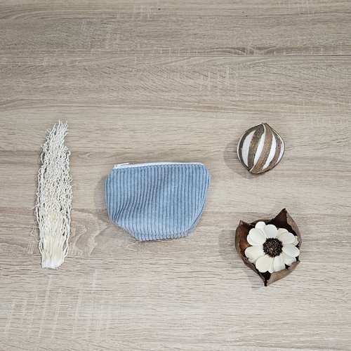 Porte-monnaie en velours côtelé