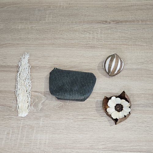 Porte-monnaie en velours côtelé