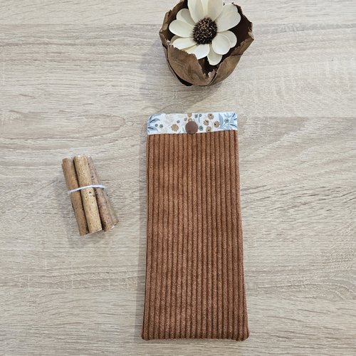 Etui à lunettes velours côtelé