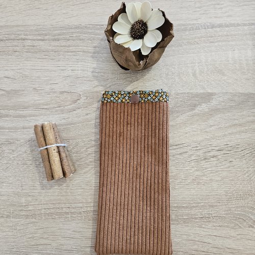 Etui à lunettes velours côtelé