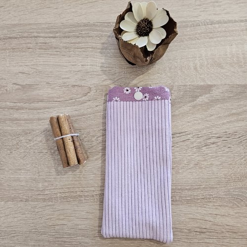 Etui à lunettes velours côtelé