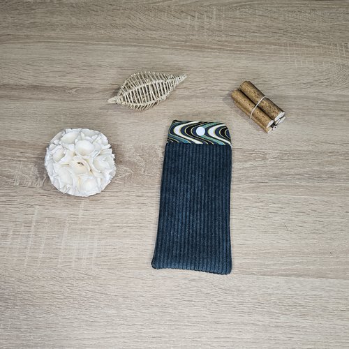 Etui à lunettes velours côtelé