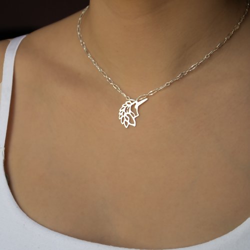Collier "lunaria" code : destock50 argent 925 et cristal autrichien 43 cm bijoux femme assembler mains (a267)