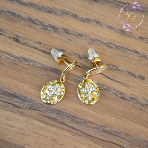 Boucles d’oreilles "divina" code : destock50 acier 316l 24 mm bijoux femme assembler mains (a883)