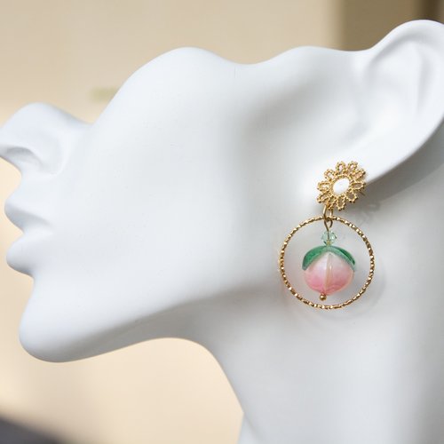 Boucles d’oreilles "rosengela" acier 316l et cristaux autrichiens 40 mm bijoux femme assembler mains (a873)