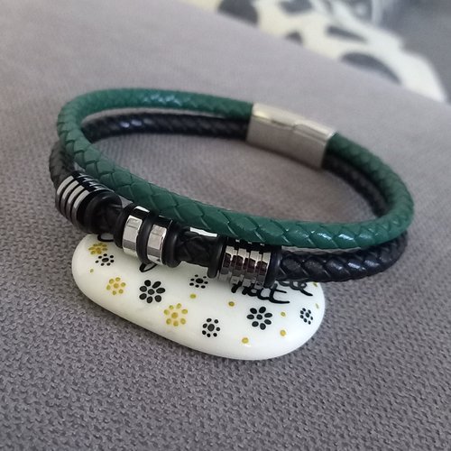 Bracelet homme en cuir