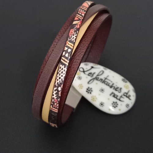 Bracelet manchette mixte