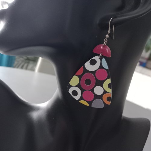 Boucles d'oreilles colorées