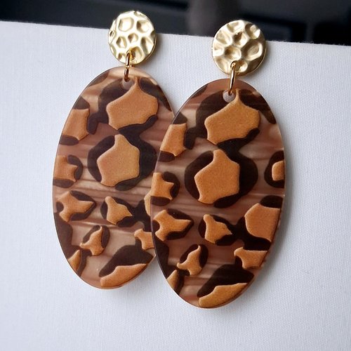 Boucles d'oreilles léopard