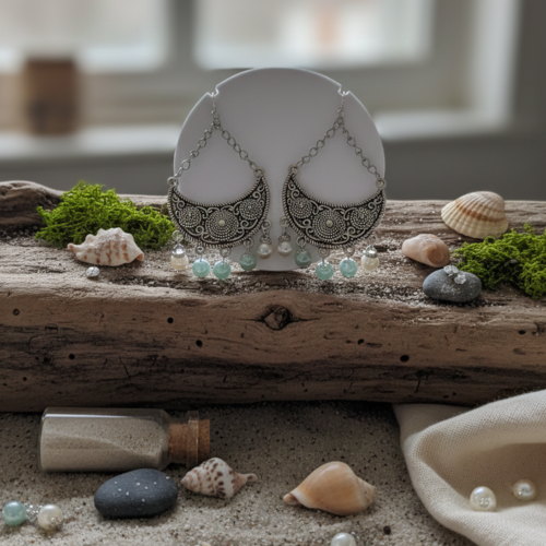 Boucles d’oreilles "lune d'orient "