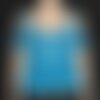 Vêtement femme : débardeur en coton bleu taille 42/44