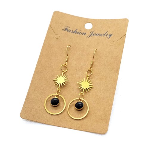 Boucles d'oreilles *térésa* en laiton doré