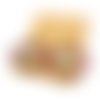 Boucles d'oreilles *autumn* en laiton doré avec pendentifs recouverts de cabochons en résine