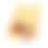 Boucles d'oreilles asymétriques *sakura* en laiton doré avec pendentifs fait main