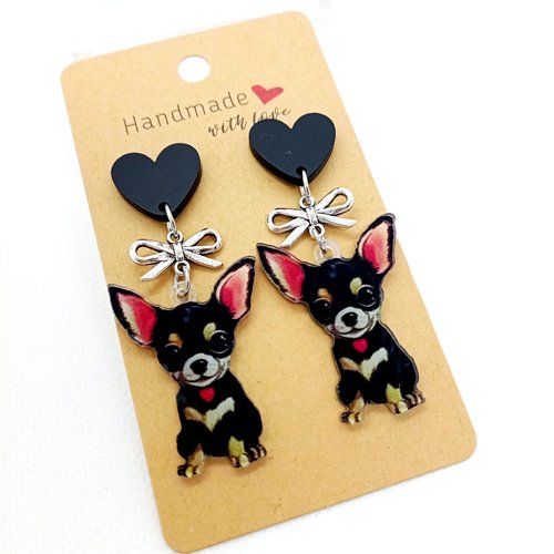 Boucles d'oreilles fantaisie chiens