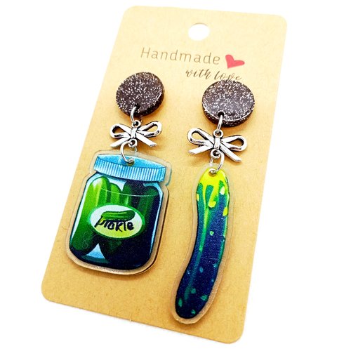 Boucles d'oreilles fantaisie cornichons