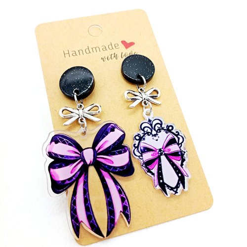 Boucles d'oreilles fantaisie nœuds
