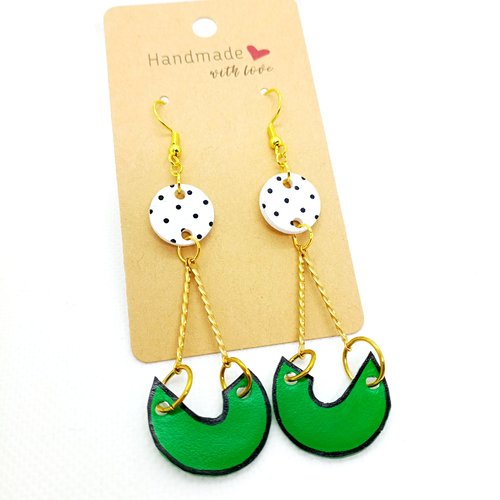 Boucles d'oreilles en acier inoxydable doré