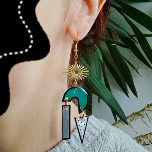 Boucles d'oreilles en acier inoxydable doré