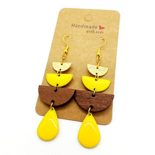 Boucles d'oreilles en bois