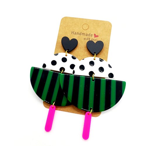 Grandes boucles d'oreilles fantaisie