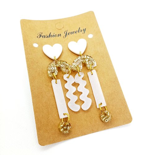Boucles d'oreilles en résine