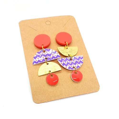 Boucles d'oreilles asymétriques