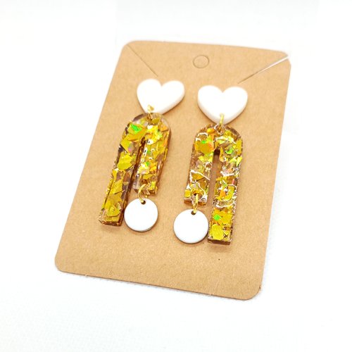 Boucles d'oreilles en résine