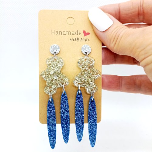 Boucles d'oreilles en résine