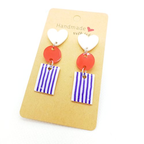 Boucles d'oreilles en acrylique