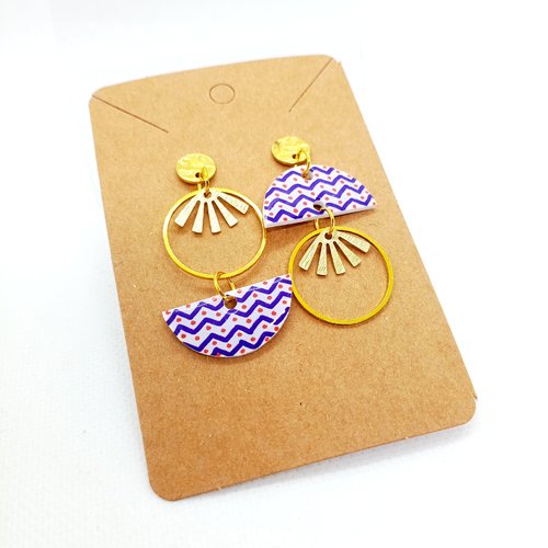 Boucles d'oreilles asymétriques fait main