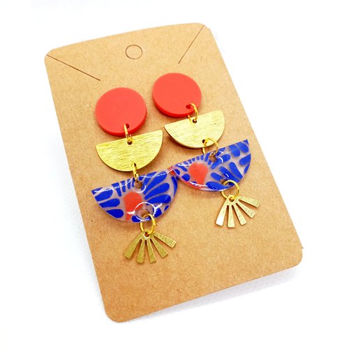 Boucles d'oreilles pendantes fait main