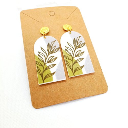 Boucles d'oreilles pendantes fantaisie fleurs