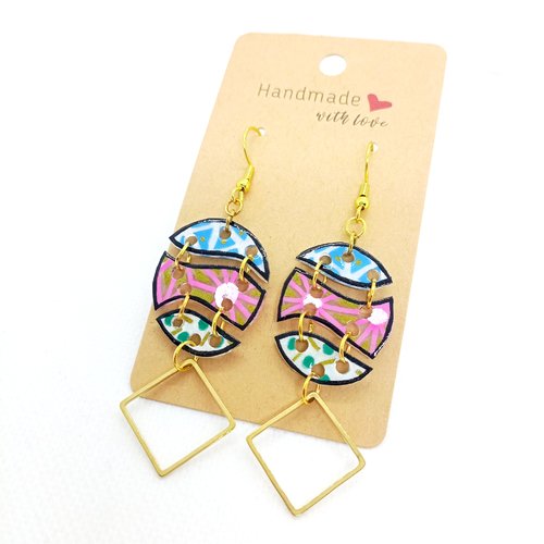 Boucles d'oreilles pendantes fait main