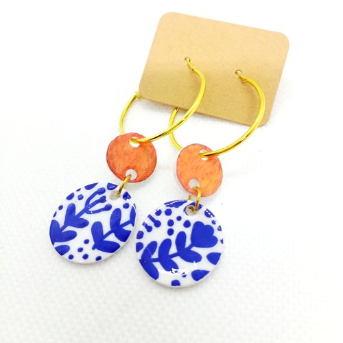 Boucles d'oreilles créoles fait main