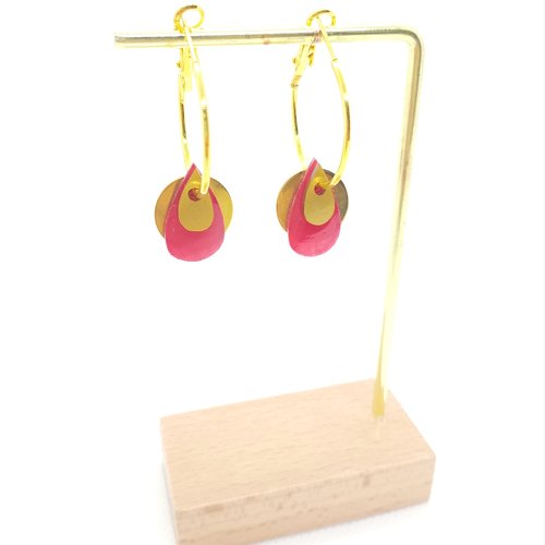 Boucles d'oreilles créoles fait main
