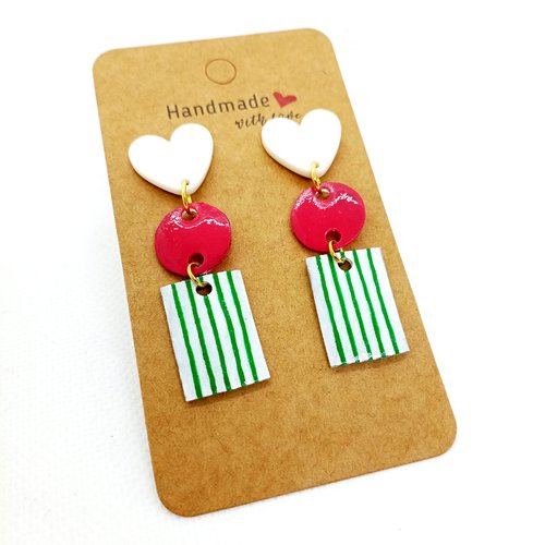 Boucles d'oreilles en acrylique