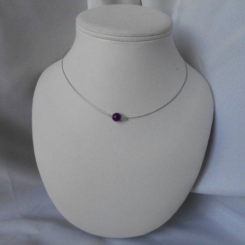 Collier classica avec perles magique violette et swarovski 