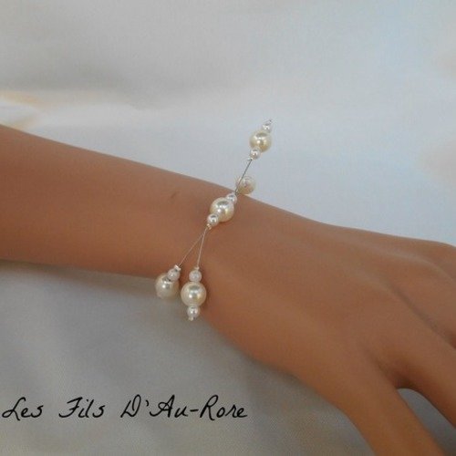 Bracelet perlica  avec perles nacrée 