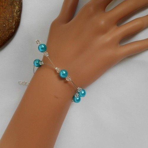 Bracelet perlica avec perles turquoise 