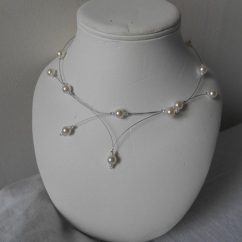 Collier perlica avec perles nacrée 