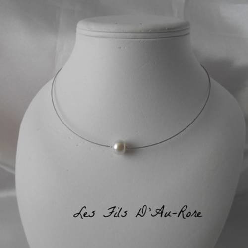 Parure mariage lana collier & bracelet perle nacrée ivoire 