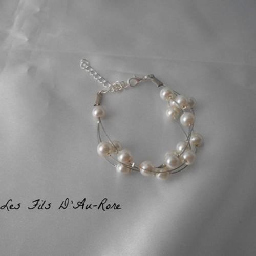 Bracelet mariage "tunise" en perles ivoire 