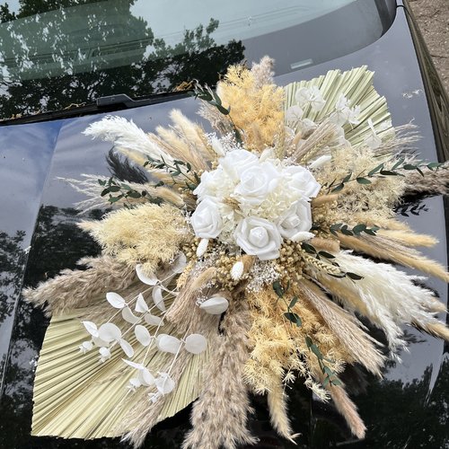 Composition voiture mariage thème champêtre