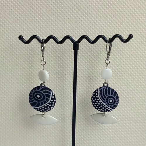 Boucles d'oreilles ethniques, bijou unique